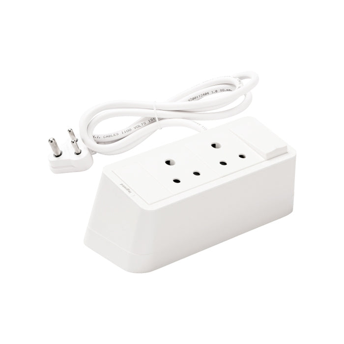 6 Module, Desktop Power Center, 6A Socket, White