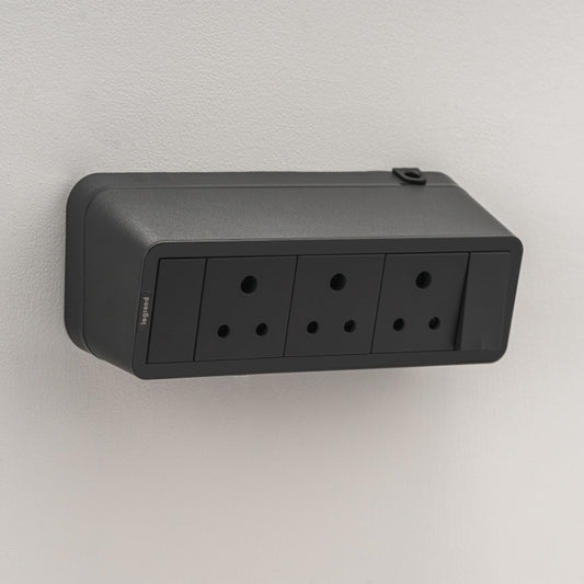 8 Module, Desktop Power Center, 6A Socket, Chic Grey