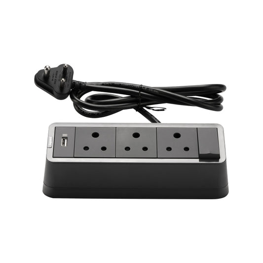 8 Module, Desktop Power Center, 6A Socket, 1500 USB, Chic Grey