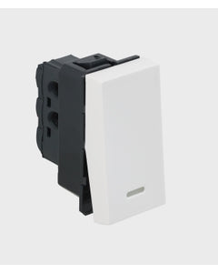 20A-Switch-SP-1 Way-with Indicator-1 Module-White